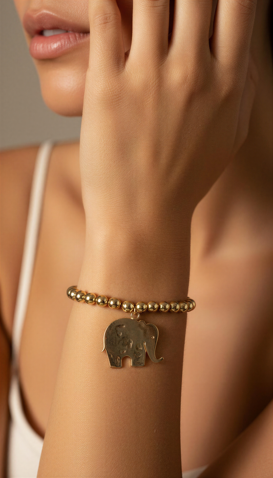 Elephant Large Bead Bracelet