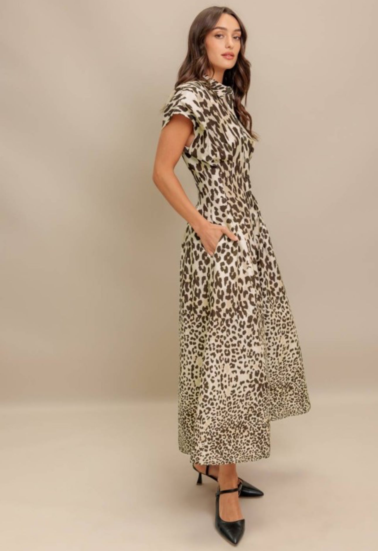 Vivian Printed Midi Dress